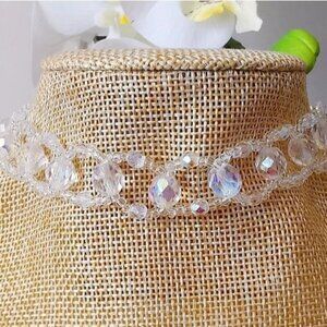 NEW Clear Crystal Choker Necklace